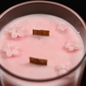 Cherry Blossoms Artisan Candle (Dual Wooden Wick)