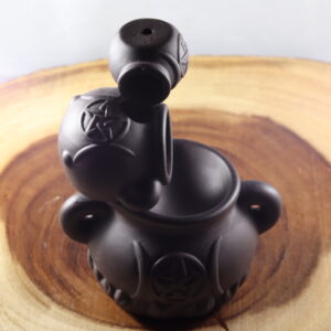 Triple Moon Pentacle Cauldron Backflow Incense Burner