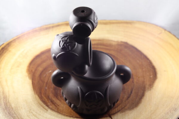 Triple Moon Pentacle Cauldron Backflow Incense Burner